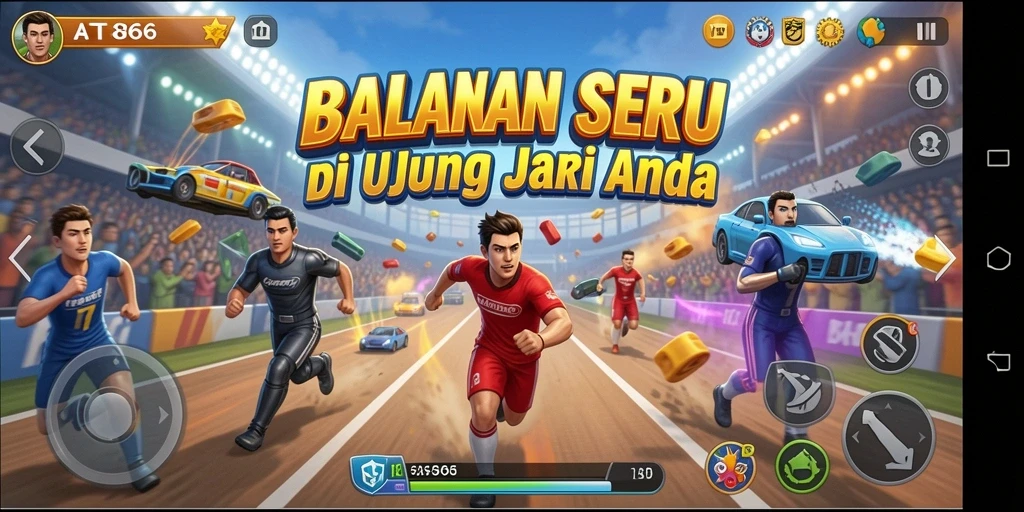 Menampilkan aksi balapan cepat dan kendaraan menarik dari AT866.