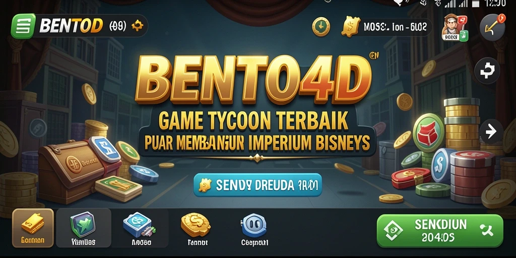 Screenshot gameplay BENTO4D menampilkan suasana membangun bisnis Tycoon.