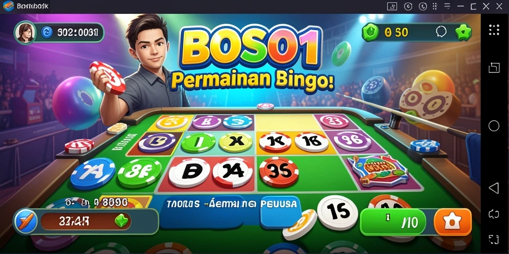 Tampilan gameplay seru dalam aplikasi Bingo BOS01.