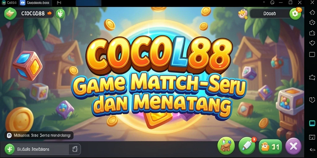 Tampilan gameplay Match-3 yang penuh warna dan menarik.