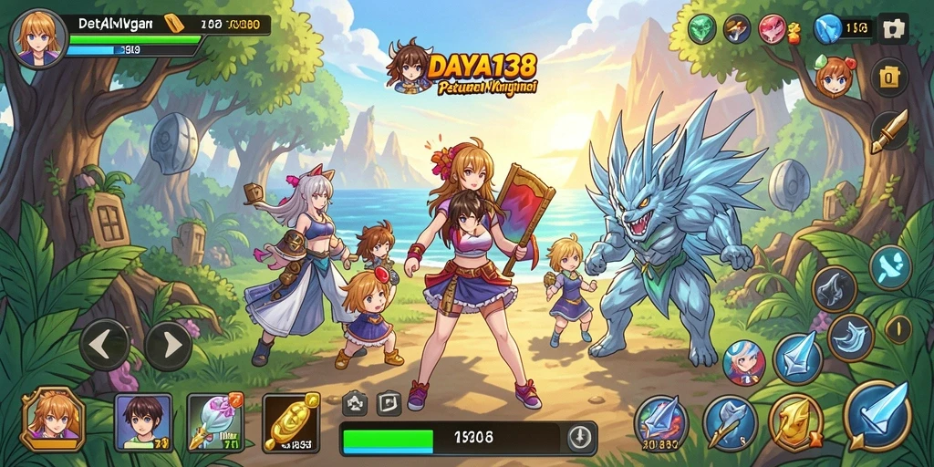 Screenshot utama DAYA138 menampilkan aksi seru dalam permainan Anime.