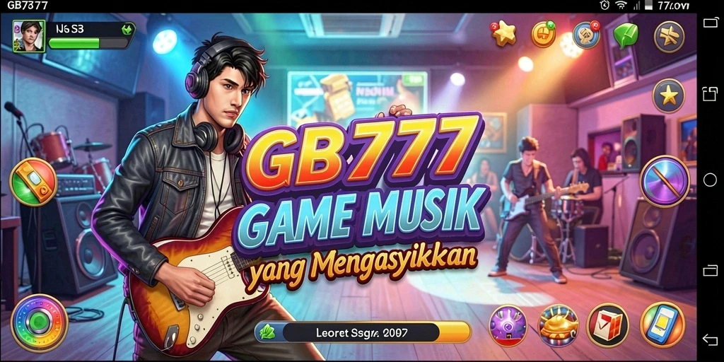 Screenshot menunjukkan gameplay seru GB777 dengan lagu-lagu menarik.