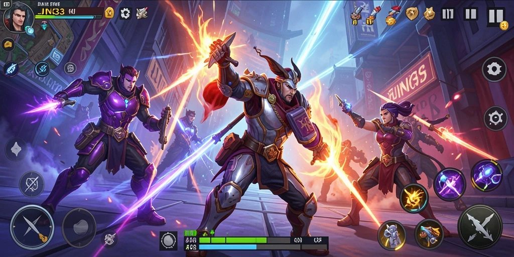 Gameplay intens dengan pertarungan karakter di JIN33.