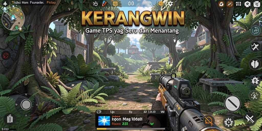 Tampilan gameplay seru KERANGWIN dalam mode TPS.