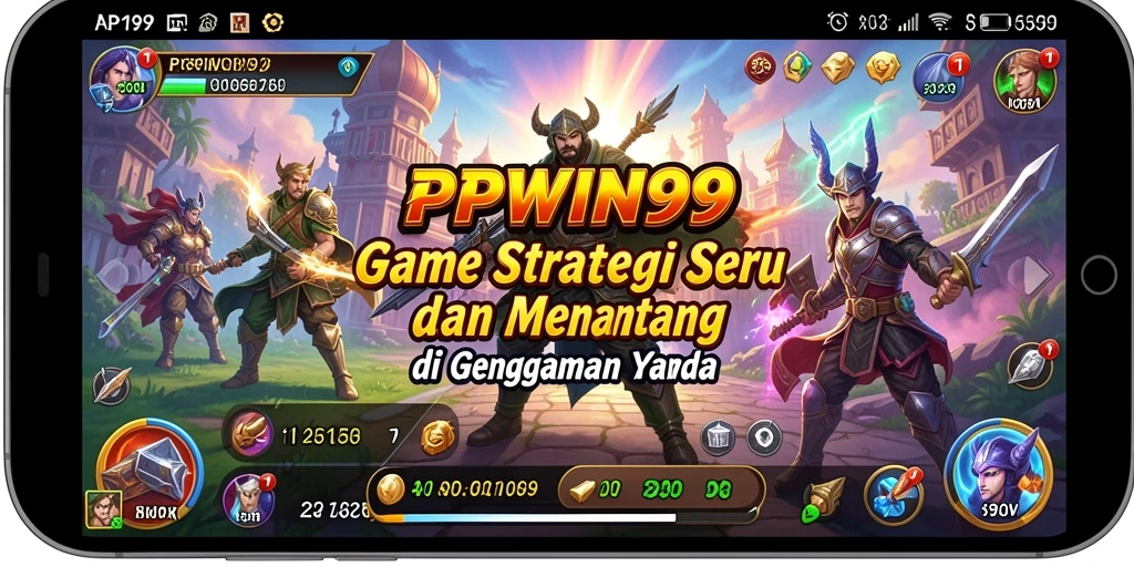 Tangkapan layar dari gameplay PPWIN99, menunjukkan pertempuran strategi yang intens.