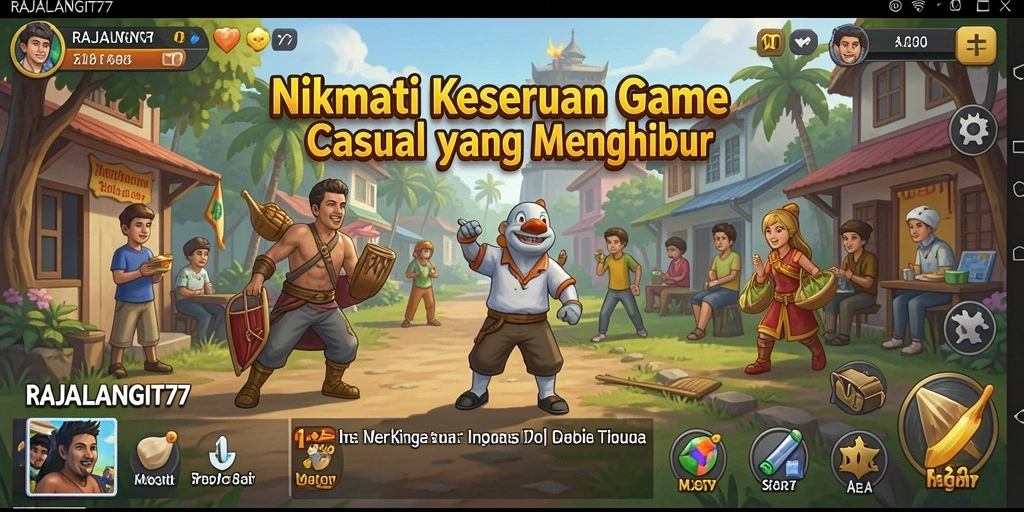 Tampilan menarik dari RAJALANGIT77 menampilkan gameplay yang seru.
