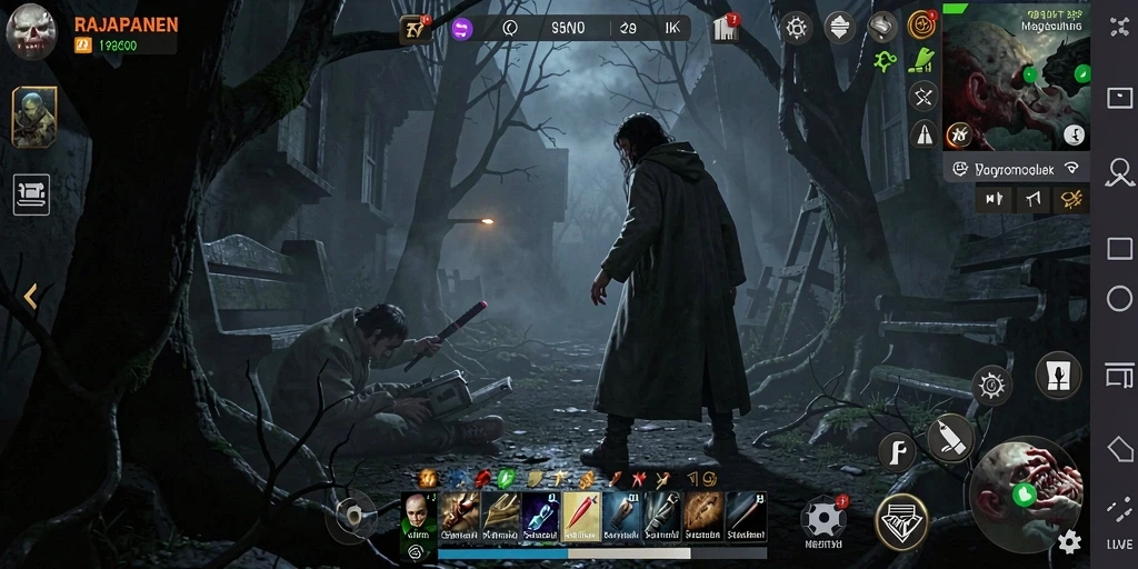 Tangkapan layar dari gameplay menyeramkan RAJAPANEN yang menampilkan suasana mencekam.