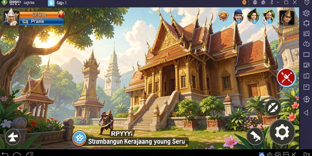 Tampilan gameplay menarik dengan berbagai elemen strategi SLG.