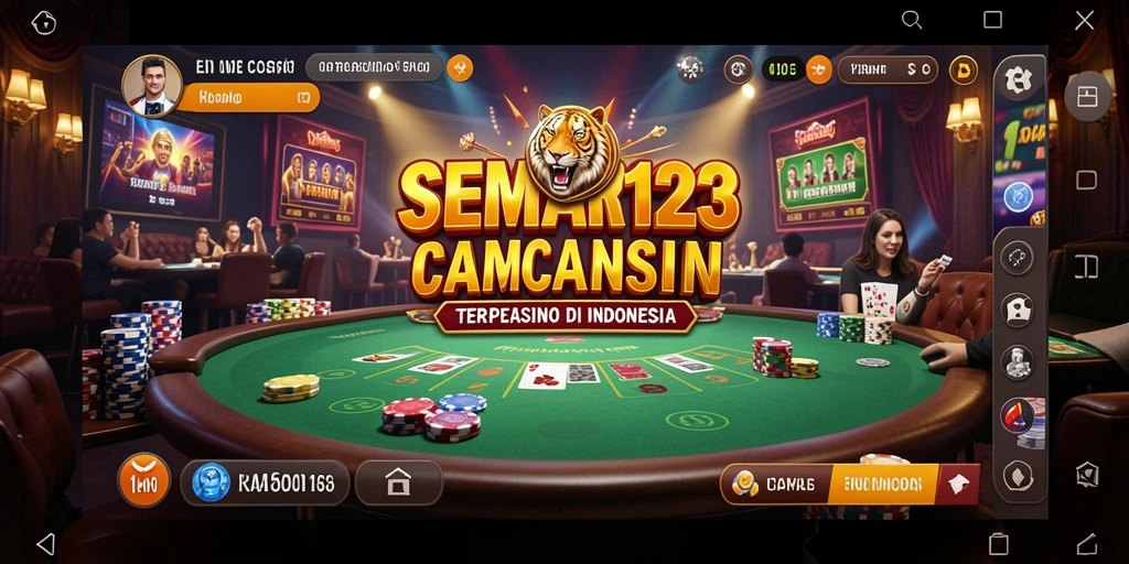 Tampilan menarik permainan Live Casino SEMAR123 dengan dealer profesional.