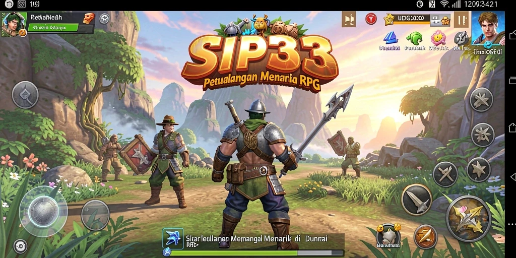 Tampilan aksi gameplay menarik dalam dunia RPG yang menakjubkan.