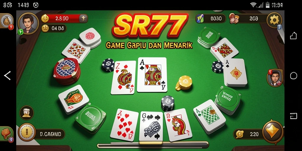 Tampilan menarik dalam permainan Gaple SR777 dengan teman-teman.