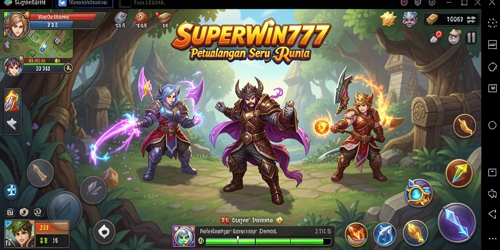 Tampilan gameplay RPG yang menegangkan di SUPERWIN777.