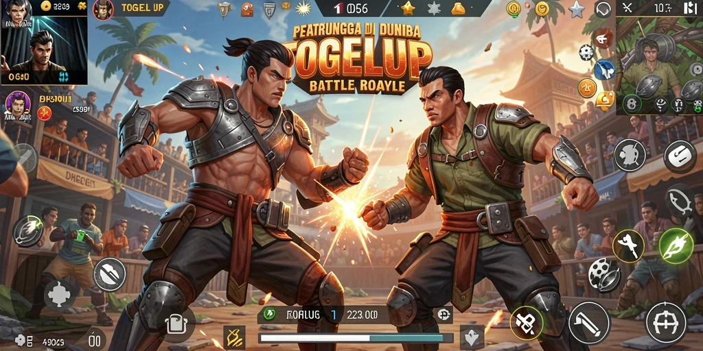 Tangkapan layar gameplay TOGELUP menampilkan momen pertempuran yang seru.