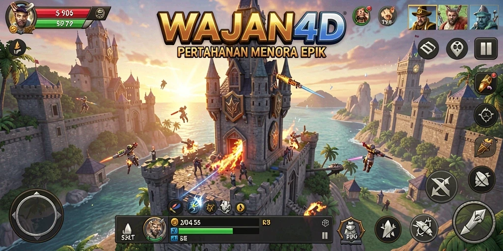 Tampilan gameplay WAJAN4D yang menegangkan dan strategis.